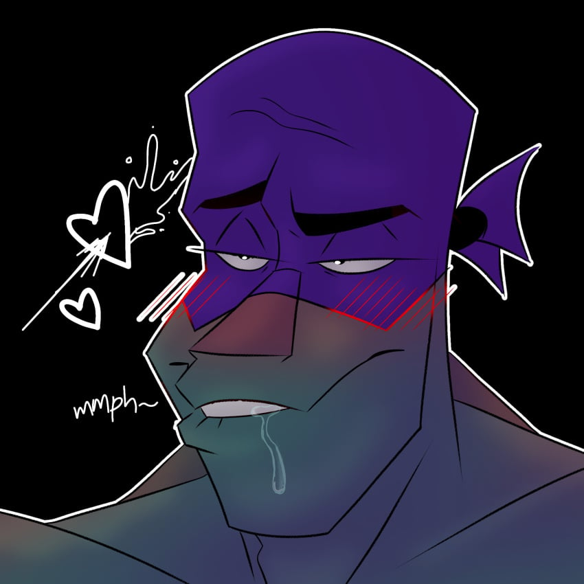 blowjob blowjob_face blush doodle implied_blowjob implied_oral nsfw pleasured_face purple_bandanna riseoftheteenagemutantninjaturtles self_upload tmnt_2018 turtle turtle_humanoid