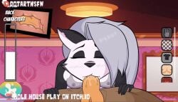 2d 2d_(artwork) 2d_animation animated animated animated black_fur blowjob cum cum_in_mouth cum_inside deep_penetration deepthroat dotartnsfw fur furry helluva_boss hole_house loona_(helluva_boss) sloppy sloppy_blowjob sucking sucking_penis wolf wolf_ears wolf_girl x-ray yiff