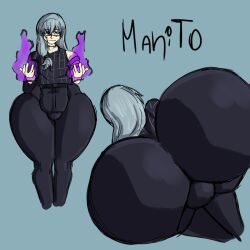 1boy androgynous ass ass_focus balls_under_clothes big_ass big_butt big_thighs bulge bulge_through_clothing bulge_under_clothes butt_focus clothed dark_clothing energy fully_clothed girly girly_boy goth gothic_fashion huge_ass huge_butt huge_thighs izero2204 jeans jujutsu_kaisen looking_at_viewer mahito_(jujutsu_kaisen) male male_only scar scars silver_hair smile thick_ass thick_butt thick_thighs thighs tight_clothing unsealnsfw