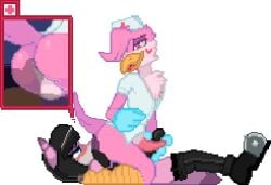 2boys animated anthro anthro_on_anthro bird_boy blush cum doggie_bones facesitting frottage happy_heart_panic loop nose_in_anus nurse_uniform pixel_animation pixel_art side_view transparent_background whispy yaoi