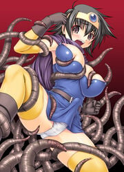 1futa abu belt black_hair blush breast_grab breasts brown_eyes bulge cameltail cape circlet clothing dragon_quest dragon_quest_iii dress elbow_gloves erect_nipples erect_nipples_under_clothes erection futa_only futa_sans_balls futanari gloves heroine_(dq3) intersex large_breasts nipples open_mouth panties penis penis_in_panties puffy_nipples rape restrained roto short_hair solo stockings sweat tears tentacle thighhighs uncensored underwear