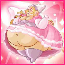 chubbyconnieart cookie_run cookie_run_kingdom fat female kouign-amann_cookie obese