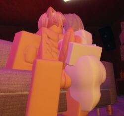 1boy 1girls 3d areolae artist_request ass balls big_ass big_breasts big_penis breasts cute_face female male penis roblox robloxian source_request tagme thick_thighs thighs white_hair white_skin