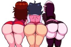 3girls ass big_ass big_butt clothing edit friday_night_funkin girlfriend_(friday_night_funkin) lainart multiple_girls nene_(newgrounds) presenting_ass presenting_hindquarters red_hair sarvente_(dokki.doodlez) tagme white-skinned_female