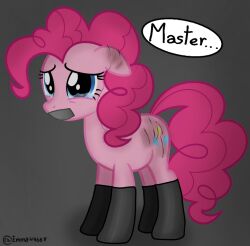 bondage crying gagged latex_socks master my_little_pony pinkie_pie_(mlp) socks tape_gag tears