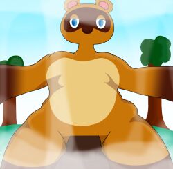 animal_crossing beige_fur blowjob blue_eyes brown_fur climax cum cum_in_pussy cum_on_face dark_fur ejaculation ejaculation_in_mouth ejaculation_while_penetrated face_fucking facefuck fellatio fellatio_pov gay giant_penis grass holding_head looking_at_viewer looking_down male/male male_only oral oral_creampie pov raccoon saliva_trail sky submissive_pov taker_pov tom_nook tree