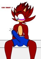 1boy boner bulge bulge_through_clothing hedgehog jack_fire_dragon_(mike437) male male_only mike437 non-human non-human_only skinny toony