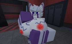 1girls 3d female female_only holding_breast holding_breasts_up kaiju_paradise lang_(kaiju_paradise) milk nude nude_female purple_body purple_fur red_panda request roblox roblox_game self_upload tagme uwu_cat_(artist)