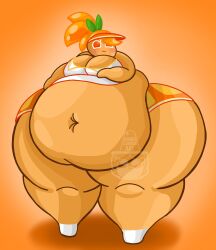 chubbyconnieart cookie_run cookie_run_ovenbreak female obese orange_cookie