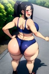 1girls ai_generated big_ass big_breasts bubble_butt dat_ass dumptruck_ass female female_only gym_clothes hayase_nagatoro looking_at_viewer looking_back please_don't_bully_me,_nagatoro reficulsenpai solo solo_female viewed_from_above voluptuous