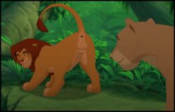 animal_genitalia animated balls disney duo felid female feral gay genitals kaion lion looking_at_viewer male male/female mammal nala_(the_lion_king) pantherine penis presenting simba_(the_lion_king) smile the_lion_king