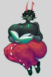 clothed glasses homestuck hourglass_figure huge_ass hyper hyper_ass hyper_breasts hyper_hips kanaya_maryam large_ass large_breasts milf skidex toned voluptuous wide_hips