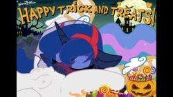 2d 2girls alicorn blue_body blue_eyes blue_fur crotchboobs cunnilingus ejaculation equid equine female female/female female_only feral feral_on_feral fluttershyfann80085 friendship_is_magic fur halloween hasbro holidays horse mammal my_little_pony nipples oral pony princess_celestia_(mlp) princess_luna_(mlp) pussy pussy_ejaculation pussy_juice sherathoz siblings sisters squirting tagme video white_body white_fur yuri