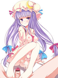 barefoot breasts censored crescent crescent_moon feet female footjob hat human long_hair male nipples patchouli_knowledge penis pointless_censoring purple_eyes purple_hair pussy straight team_shanghai_alice the_embodiment_of_scarlet_devil touhou yako