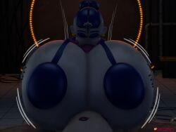 3d 3d_(artwork) ballora ballora_(fnafsl) barely_clothed blowjob breasts_bigger_than_head casual casual_nudity clothed covered_nipples female five_nights_at_freddy's five_nights_at_freddy's:_sister_location huge_breasts huge_cock hyper_breasts hyper_penis inner_sideboob no_bra oakensfm oral paizuri penis public public_nudity robot robot_girl sideboob straight teasing useless_clothing woodworksfm