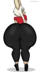 aged_up ass ass_bigger_than_head ass_focus back_view big_ass bubble_butt clothed dropedartist furry furry_female furry_only huge_ass looking_at_viewer made_in_abyss nanachi pants pink_hair rear_view shortstack thick_ass thick_thighs tight_clothes tight_clothing