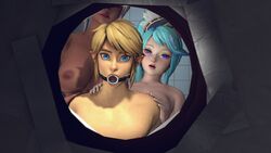 1boy 3d bdsm cia_(the_legend_of_zelda) dark_skin female female_supporting_yaoi femdom forced gag glory_hole hyrule_warriors lana_(the_legend_of_zelda) link link_(hyrule_warriors) male malesub ponkosfm source_filmmaker the_legend_of_zelda yaoi