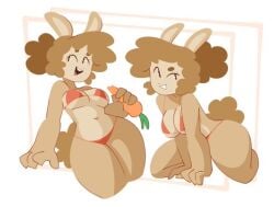 anthro bikini bunny_girl cjdraws_3 thick_thighs voluptuous