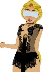 blindfolded blonde_hair coin_flip cosplay disney disney_channel disney_princess eternum female idriel_(eternum) long_hair mehefin013 rapunzel tangled tangled:_the_series transparent_background