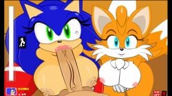 2girls alternate_dimension animated anthro big_balls big_breasts big_penis blowjob blowjob_face blue_body blue_eyes blue_fur breasts ctrl-z cum cum_in_mouth cum_on_breasts cum_on_face deep_throat deepthroat female flash_game fox fur furry furry_only green_eyes hi_res highres human_on_anthro mp4 naked nipples nude nude_female oral rule_63 sega sonic_(series) sonic_the_hedgehog sonic_the_hedgehog_(series) sonic_transformed_2 sonique_the_hedgehog sound sucking sucking_penis tagme tails tails_the_fox tailsko tongue tongue_out video yellow_body yellow_fur