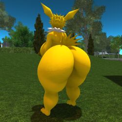 big_ass big_breasts breasts bubble_butt female ferialexonar huge_ass jolteon thick_thighs wide_hips