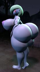 3d_(artwork) anthro anthro_only big_ass big_breasts breasts bubble_butt gardevoir huge_ass pokémon_(species) pokemon pokemon_(species) thick_thighs wide_hips yukinikkifurry