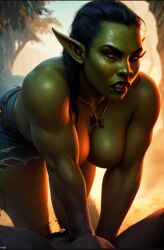 female female_orc huge_breasts tagme tease