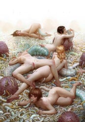 5girls affront_to_nature anal animal ass barefoot black_hair blonde_hair body_invasion breasts brown_hair caterpillar closed_eyes collaboration consensual_tentacles copyright_request eggs eyes feet female female_focus from_behind grub helminth highres insectophilia insects insertion janaschi larva larvae legs_together living_insertion long_hair lying maggot monster multiple_girls nematodes nipple nipples nude open_mouth oral penetration pussy pussy_juice realistic red_hair sex short_hair signature size_difference small_dom_big_sub smaller_male soft_shading spawns spread_legs sweat tentacle tentacle_grab tentacle_on_female top-down_bottom-up unbirthing uncensored vaginal_penetration worm worms zoophilia