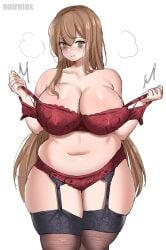 1girls bags_under_eyes bra breasts chubby chubby_female female female_only high_resolution large_breasts lingerie looking_at_viewer neet_girl_(noiretox) noiretox original solo thighs wide_hips