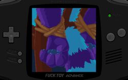 1boy ailurid animal_penis animated anthro ball_stretcher balls ballsack blue_body blue_fur body_fur bondage bound chair chair_bondage cum ejaculation erection fluffy_tail furniture furry_balls game_boy_advance game_boy_family genitals infinite_cum infinite_genital_fluids magic male male_only mammal misterkittens nintendo nitram_hu penis purple_body purple_fur red_panda restraints rope rope_bondage scrotum smooth_penis solo testicles