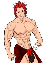 abs biceps big_bulge blueboybara bulge eijirou_kirishima huge_bulge male male_only muscles muscular muscular_male my_hero_academia pecs shirtless_male