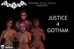 1boy 3d 3girls 3girls1boy batman_(series) breasts catwoman catwoman_(injustice) clothed_male_nude_female completely_naked completely_naked_female completely_nude completely_nude_female cum_in_mouth cum_on_face cum_on_tongue dc dc_comics female gcsdev harley_quinn harley_quinn_(injustice) injustice_2 male nipples pamela_isley poison_ivy poison_ivy_(injustice) rape robin_(dc) robin_(tim_drake) selina_kyle superhero supervillainess tim_drake