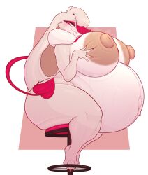 anthro big_breasts breasts coffilatte_(artist) furry gigantic_breasts huge_breasts hyper_pregnancy justkindofhere pregnant rabbit thick_thighs wide_hips