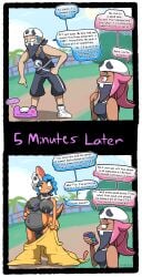 angry big_ditt_(chabble) blue_eyes blue_hair chabble ditto gender_transformation hat lactation lactation_without_expressing phone pink_body pink_eyes pink_hair pokemon pokemon_(species) pokemon_sm pokemon_transformation pregnant pregnant_belly pregnant_female scarf slime stepping_on_head team_skull team_skull_grunt team_skull_grunt_(female) team_skull_grunt_(male) tftg transformation white_eyes