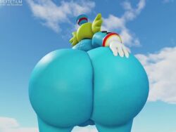 big_ass blue_clothes epic_games fortnite huge_ass looking_back muitetul presenting presenting_hindquarters slapping_ass slapping_butt tagme twerking twerking_bottom video wonkee_(fortnite) yellow_skin