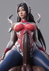 about_to_have_sex before_sex black_penis blue clothed_female_nude_male dark-skinned_male dreamcuc eyes interracial irelia_xan league_of_legends