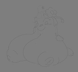 big_breasts blueruchka blush breasts_focus huge_breasts looking_at_viewer object_show object_shows perfume_(moonilade) simple_background