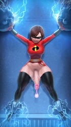 angry angry_expression angry_eyes big_ big_balls big_boobs big_breasts big_penis blush blushing bondage bound bound_arms bound_legs brown_eyes brown_hair clenched_teeth condom condom_on_penis cum cum_filled_condom dickgirl disney domino_mask elastigirl fanart futanari helen_parr jojobanks looking_at_viewer masked_futa milf pixar short_hair skin_tight_suit solo_focus solo_futa superhero_costume superheroine superheroine_in_trouble sweat sweating the_incredibles thick_thighs torn_clothes torn_clothing veiny_penis