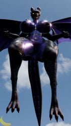 1girls 3d 3d_(artwork) angry_expression anthro areola artist_logo artist_name big_breasts blender breasts claws clitoris closed_fist clouds dragon dragon_girl dragon_horns dragon_humanoid dragon_tail female female_focus female_only flying large_breasts looking_at_viewer looking_down looking_down_at_viewer muffintop20 naked naked_female navel nipples outdoors outside perky_nipples pussy scales self_upload sky smile smile_at_viewer watermark wings