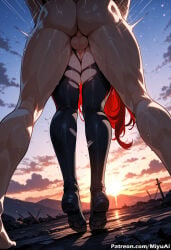 1boy 1girl ai_assisted ai_generated anal ass bent_over bodysuit breasts city cloud cosplay curvaceous curvy curvy_female curvy_figure erza_scarlet evening fairy_tail female from_behind hetero long_hair miyuai penis pussy pussy_juice sex sex_from_behind sky standing sunset sweat testicles thick thick_ass thick_butt thick_hips thick_legs thick_thighs torn_bodysuit torn_clothes vaginal voluptuous voluptuous_female wide_hips wide_thighs