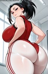 1girls ai_generated big_breasts black_hair boku_no_hero_academia boobs breasts cleavage female female_only gigantic_breasts hair huge_breasts large_breasts light-skinned_female light_skin long_hair looking_at_viewer looking_pleasured momo_yaoyorozu my_hero_academia seductive seductive_look sexy thick thick_thighs thighs tits wide_hips