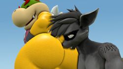 3d 3d_(artwork) ass bowser_jr. butt gay homieyoshi koopa male male/male mario_(series) mario_bros nintendo raccoon sly_cooper sly_cooper_(series) sniffing sniffing_ass super_mario_bros. turtle