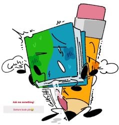 battle_for_dream_island battle_for_dream_island_again bfb bfdi bfdia book_(bfdi) cum cum_leaking_out_of_pussy object_shows pencil_(bfdi) pussy tentacle_penis yaoihet