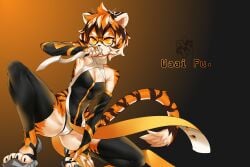 2026 arknights breasts furry furry_only sereneandsilent simple_background tagme tail waai_fu_(arknights)