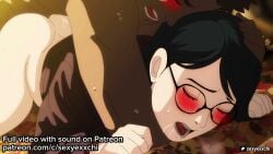 animated animation ass big_ass black_hair boruto boruto:_naruto_next_generations boruto:_two_blue_vortex closed_eyes glasses moaning naruto naruto_(series) open_mouth plap plap_(sound) sarada_uchiha sex sex_from_behind short_hair sound tagme time_skip uchiha_sarada video