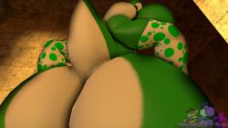 3d 3d_(artwork) anthro ass ass_focus butt butt_focus dinosaur green_yoshi homieyoshi male mario_(series) mario_bros nintendo super_mario_bros. yoshi