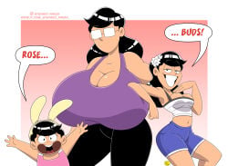 gigantic_breasts glasses ilpanza maria_gonzalez maricela_gonzalez milf rosa_gonzalez rosebuds_(comic)