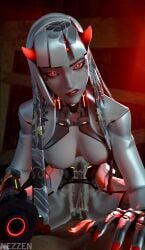 3d blender cowgirl_position creampie gun_pointing internal internal_cumshot lipbite nezzen overwatch overwatch_2 pov pov_eye_contact riding_penis shion_(overwatch)