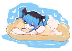 1girls ass barefoot darumi_amemiya female lying nude tagme the_hundred_line_-last_defense_academy- unfortunate_hero