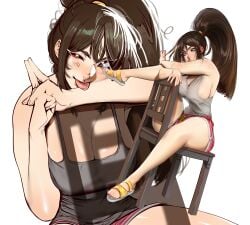 2d artist_name artist_request asian asian_female bare_legs bare_thighs barefoot blushing brown_eyes casual_clothes cleavage cleavage_cutout fatal_fury feet_up king_of_fighters large_breasts leg_up long_hair mai_shiranui mature mature_body mature_female mature_woman milf milf_body one_eye_closed redgray21st sandals sideboob spread_legs tagme tanktop teasing teasing_viewer thick_hips thick_legs thick_thighs tied_hair tongue_out